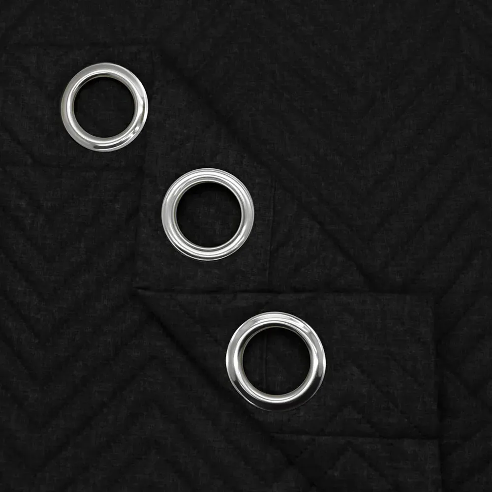 Chevron Door Curtain - Black