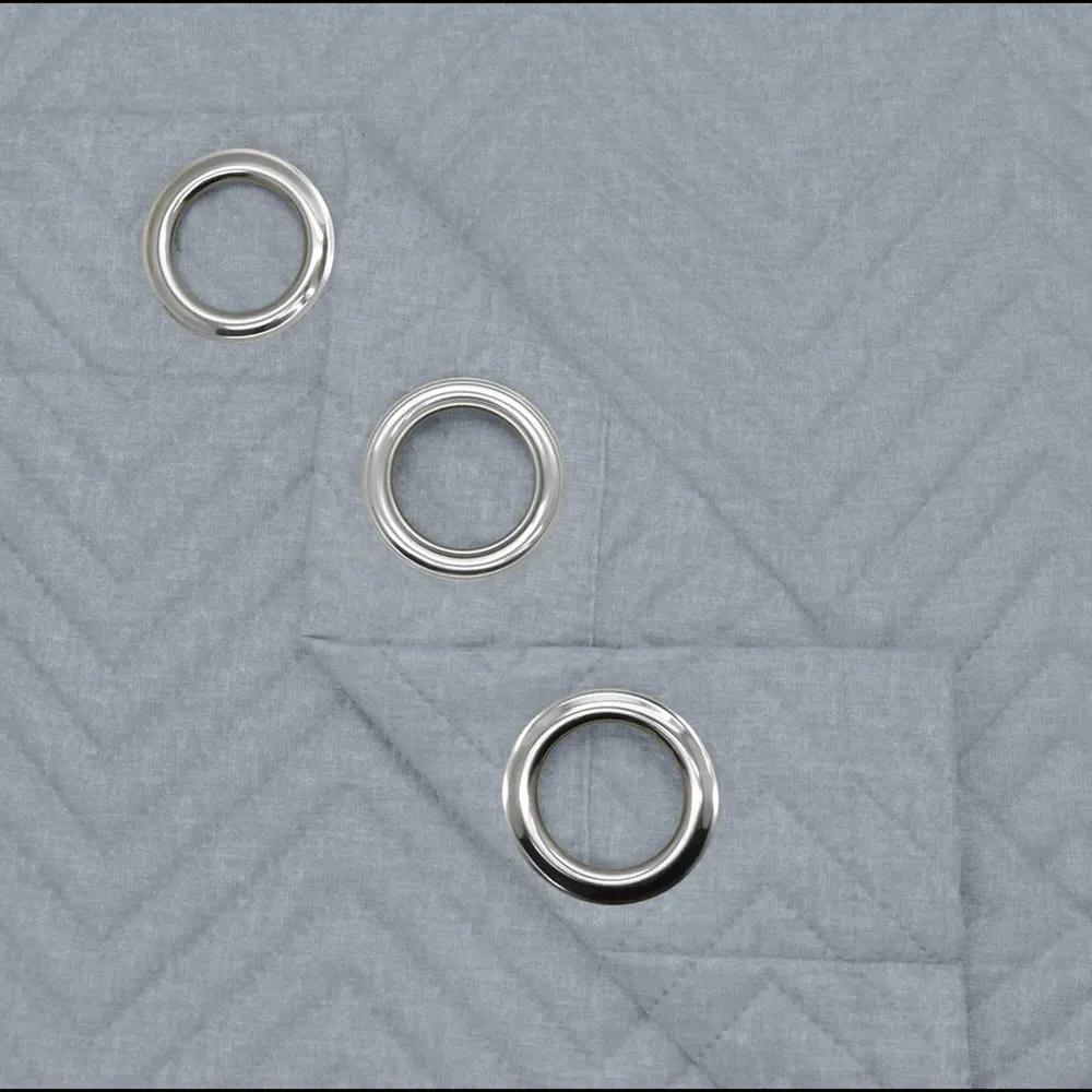 Chevron Door Curtain - Grey