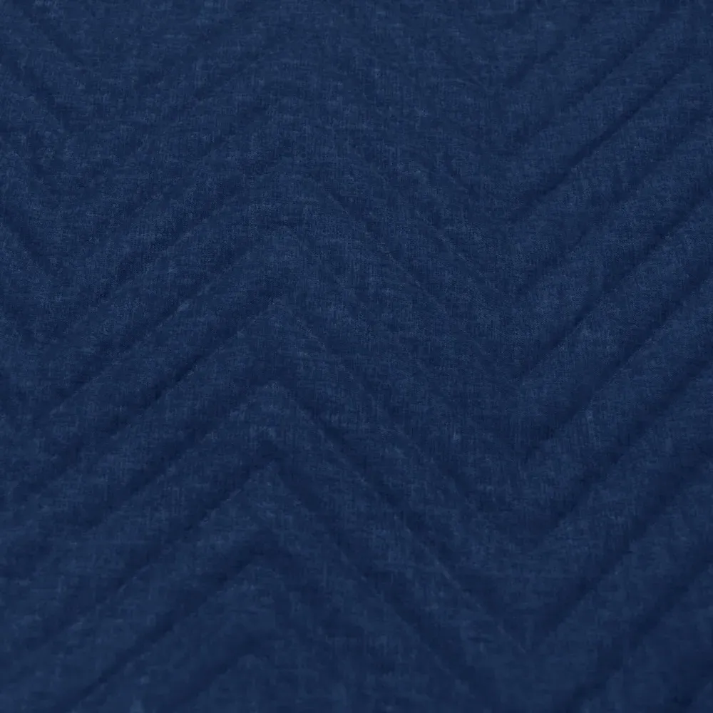 Chevron Door Curtain - Navy