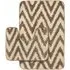 Chevron Stripe Bath Mat Set - Beige