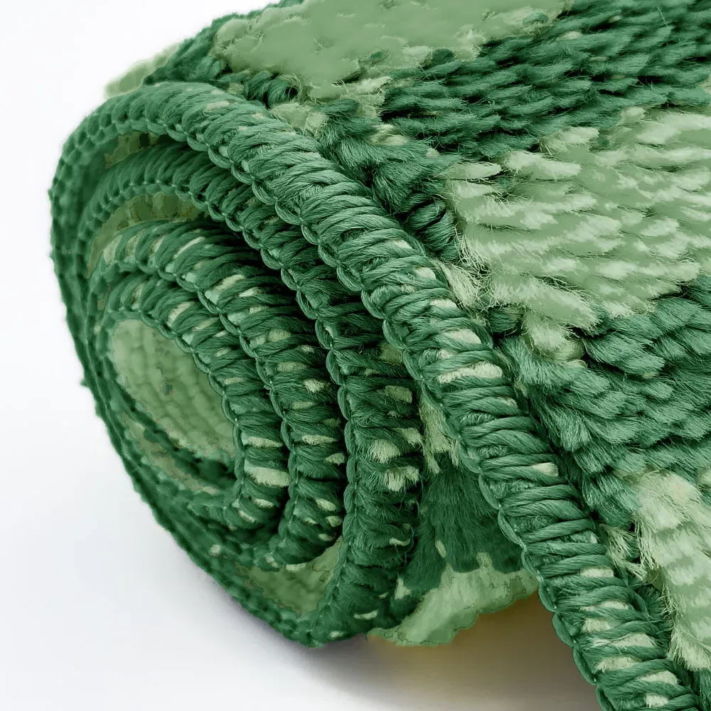 Chevron Stripe Bath Mat Set - Green, Polypropylene