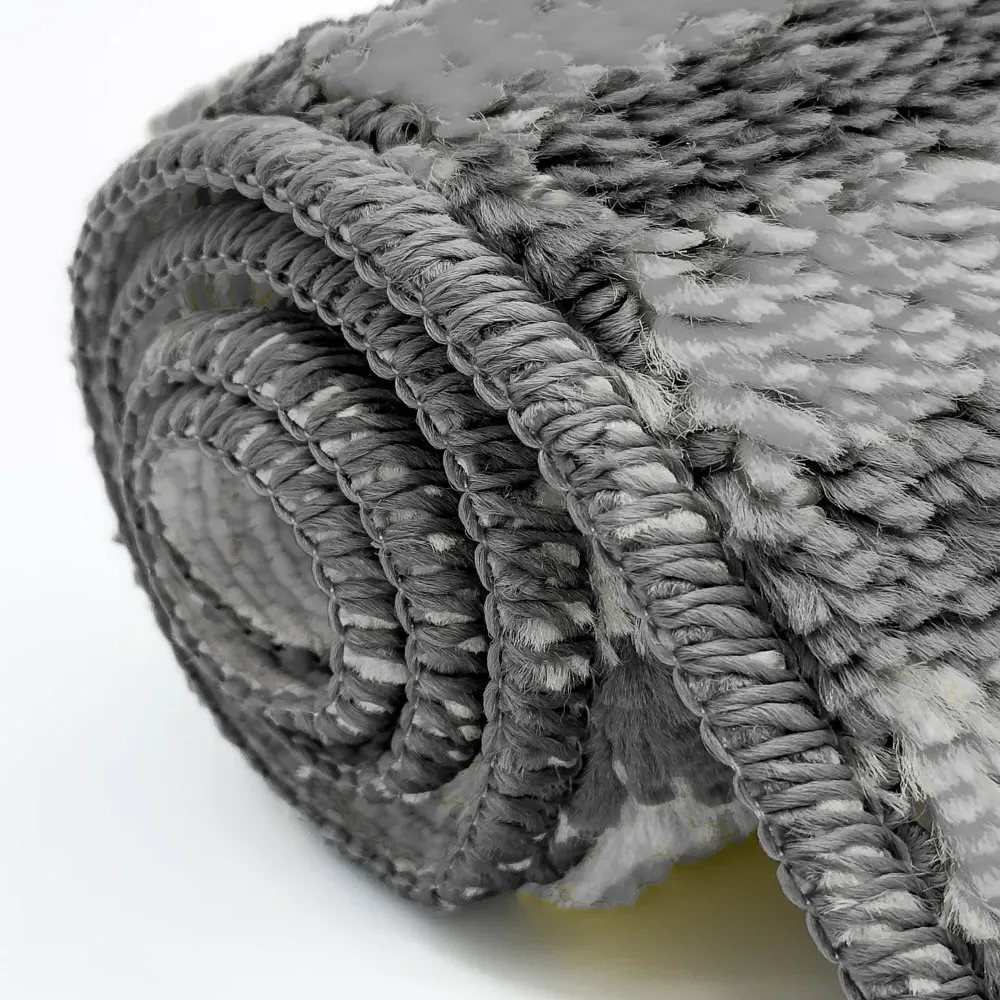 Chevron Stripe Bath Mat Set - Grey