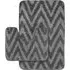Chevron Stripe Bath Mat Set - Grey