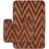 Chevron Stripe Bath Mat Set - Orange