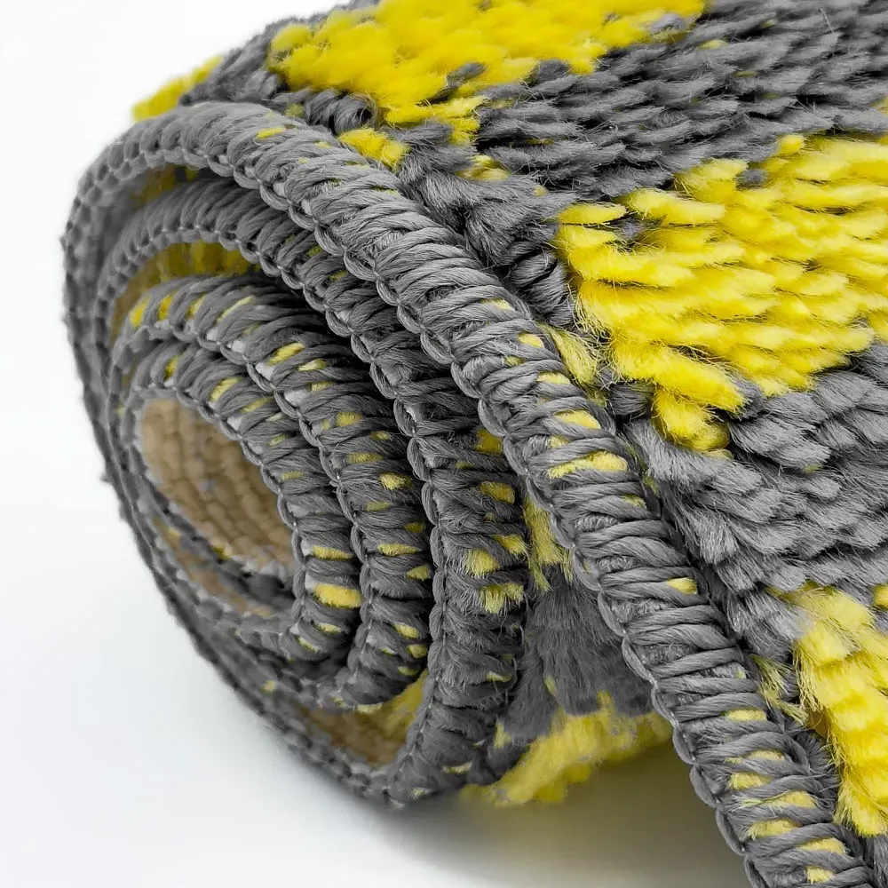 Chevron Stripe Bath Mat Set - Yellow, Polypropylene