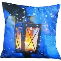 Christmas LED Light Up Lamp Filled Cushion 43x43cm 2 Pack