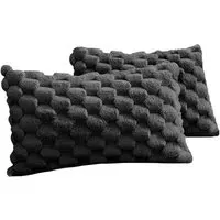 Chunky Popcorn Pillowcase 2 Pack - Charcoal