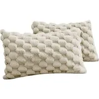 Chunky Popcorn Pillowcase 2 Pack - Cream