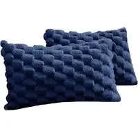 Chunky Popcorn Pillowcase 2 Pack - Navy