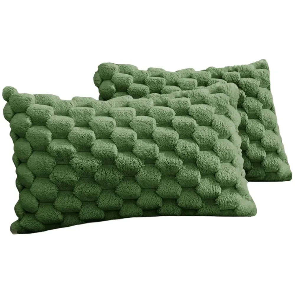 Chunky Popcorn Pillowcase 2 Pack - Olive image