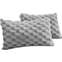Chunky Popcorn Pillowcase 2 Pack - Silver
