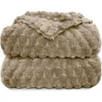Chunky Popcorn Throw 200 x 240cm - Beige