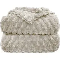 Chunky Popcorn Throw 200 x 240cm - Cream