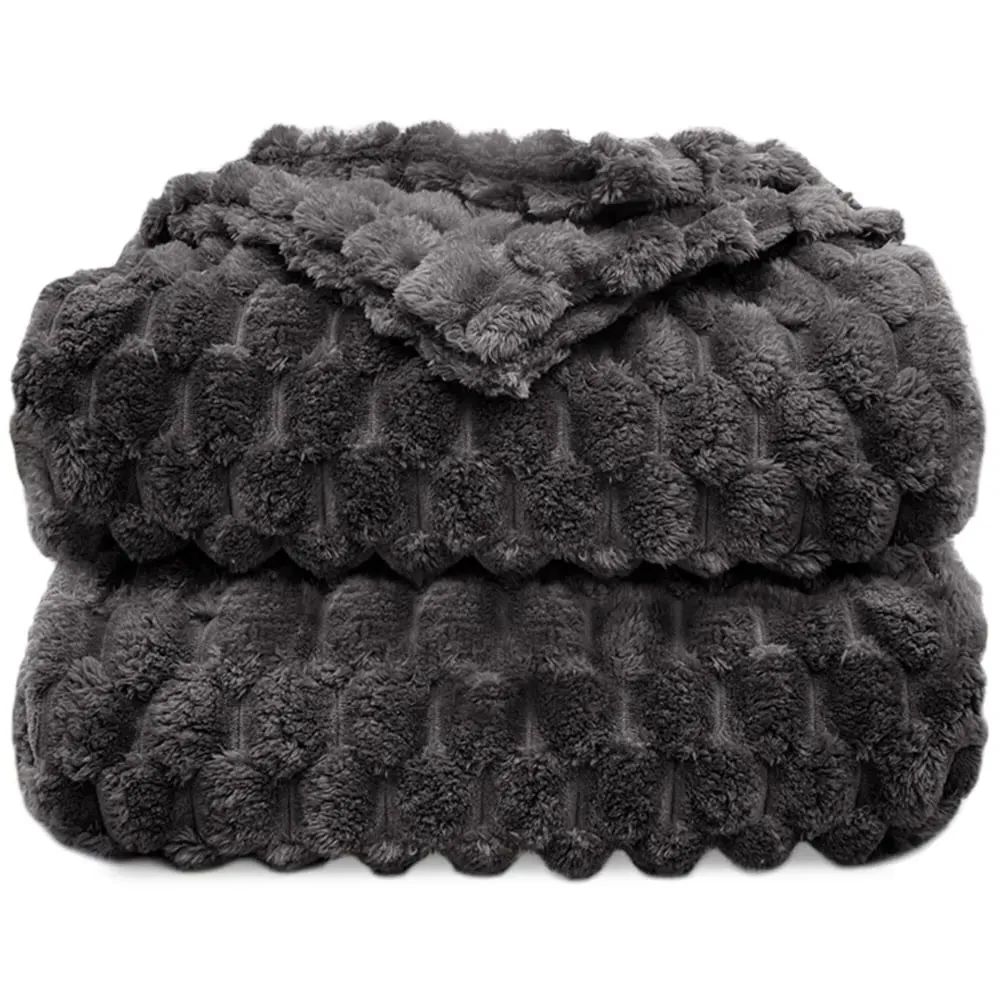 Chunky Popcorn Throw - Charcoal