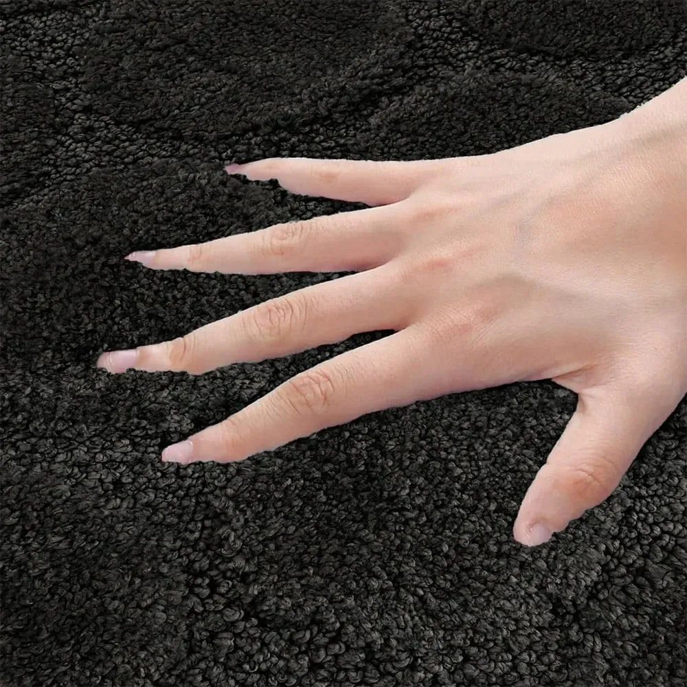 Cobla Bath Mat Set - Black