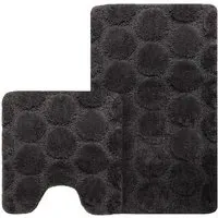 Cobla Bath Mat Set - Black