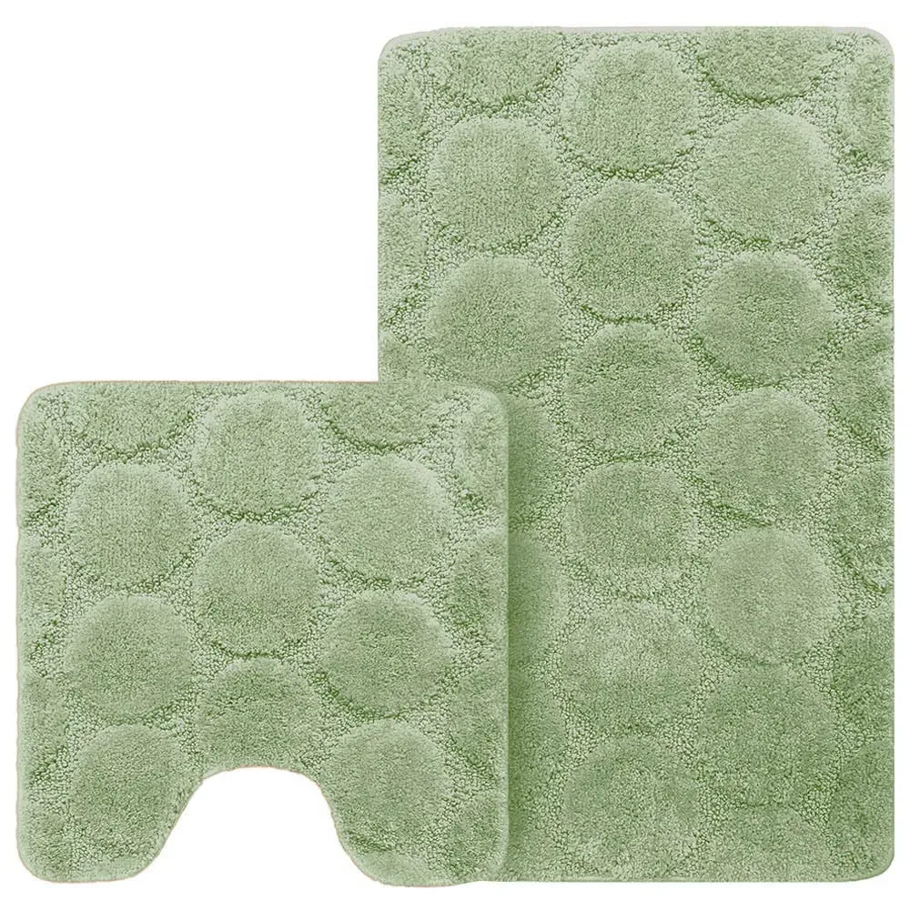 Cobla Bath Mat Set - Green