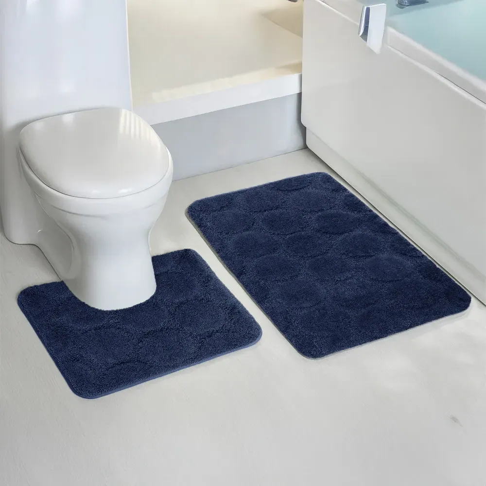 Cobla Bath Mat Set - Navy