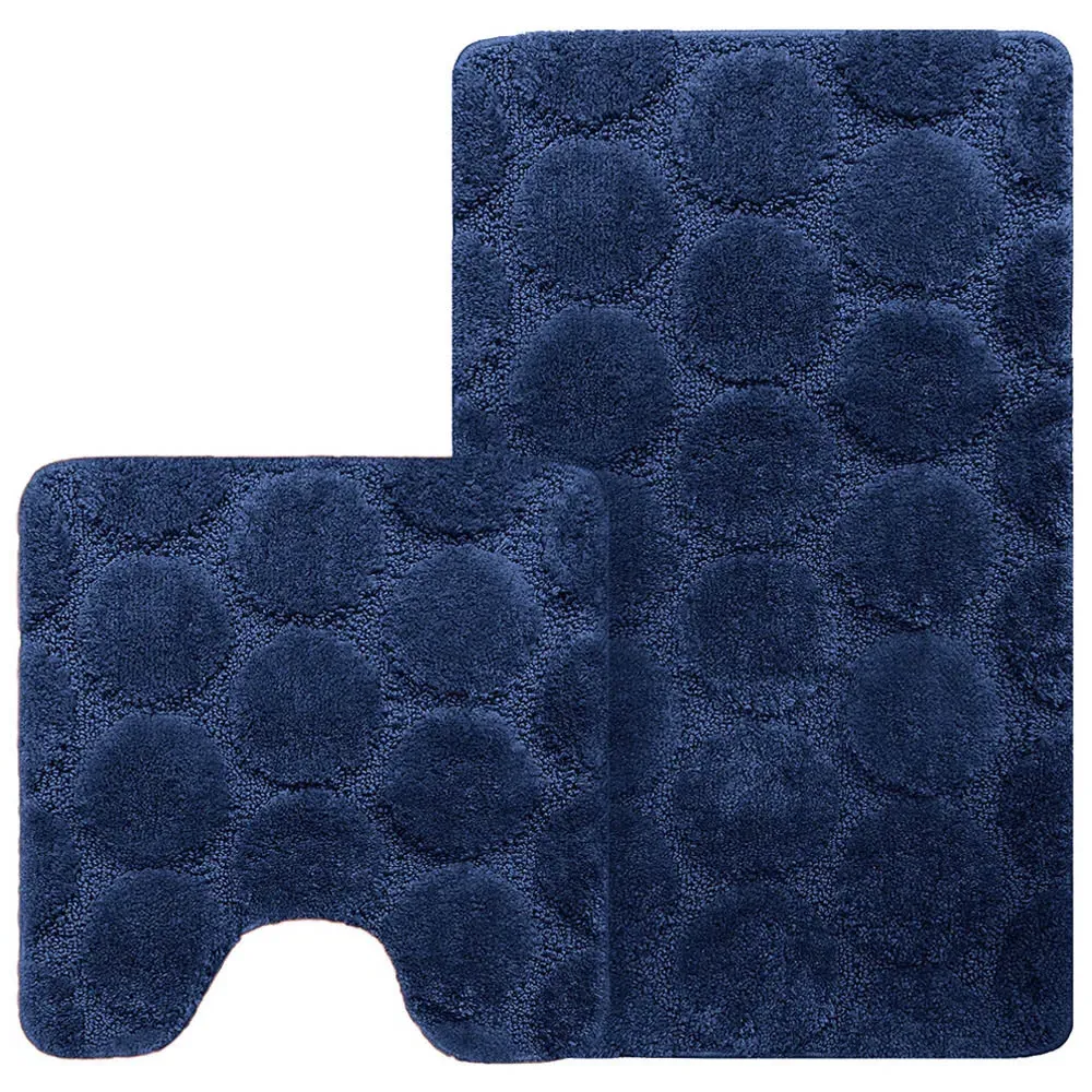 Cobla Bath Mat Set - Navy