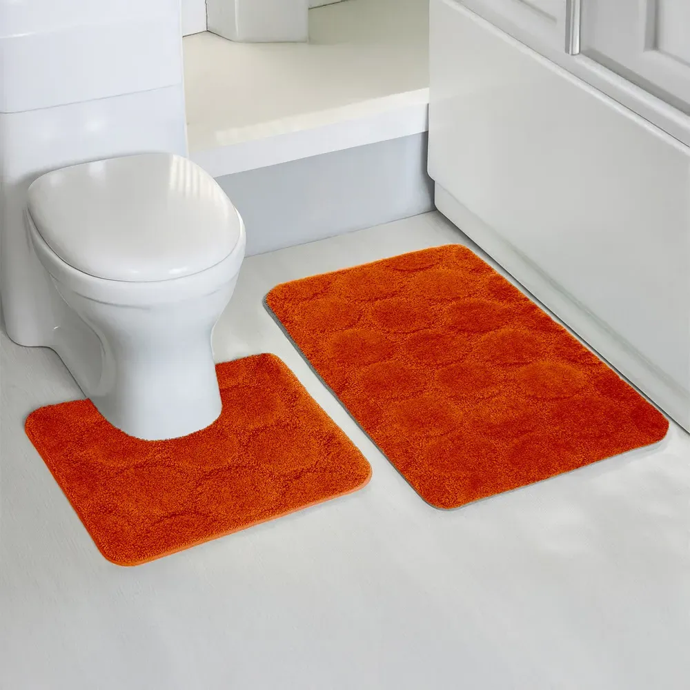 Cobla Bath Mat Set - Orange