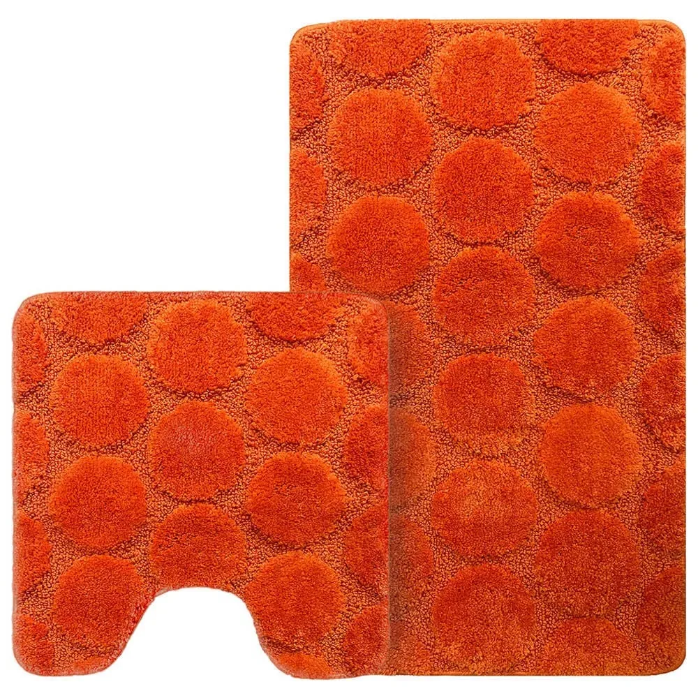 Cobla Bath Mat Set - Orange