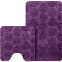 Cobla Bath Mat Set - Purple