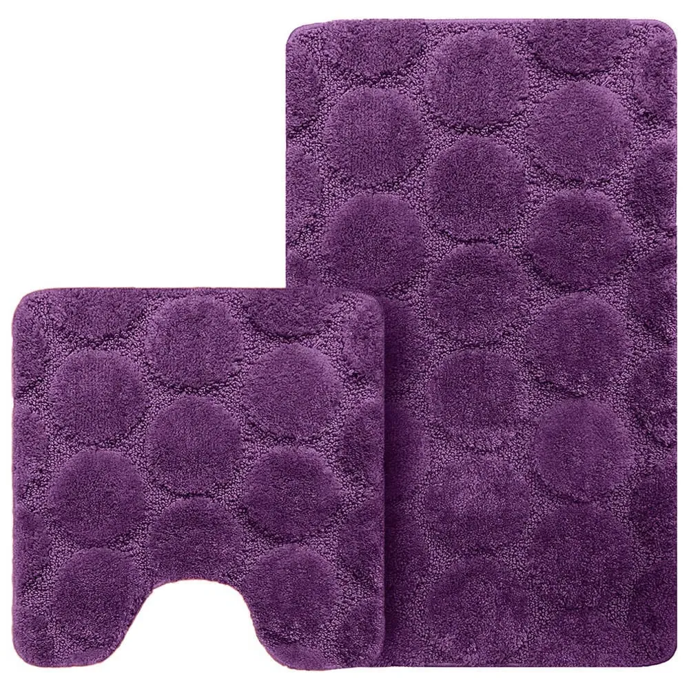 Cobla Bath Mat Set - Purple