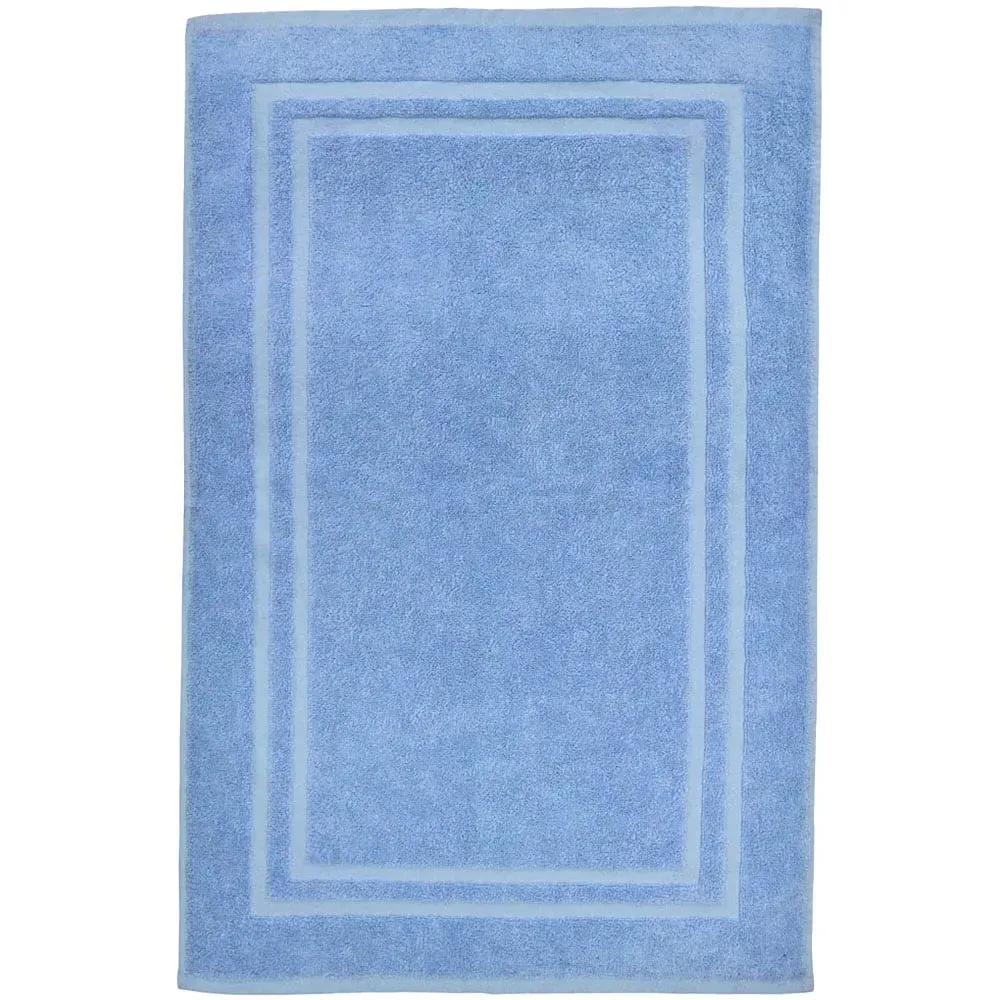 Cotton Hotel Bath Mat - Blue image