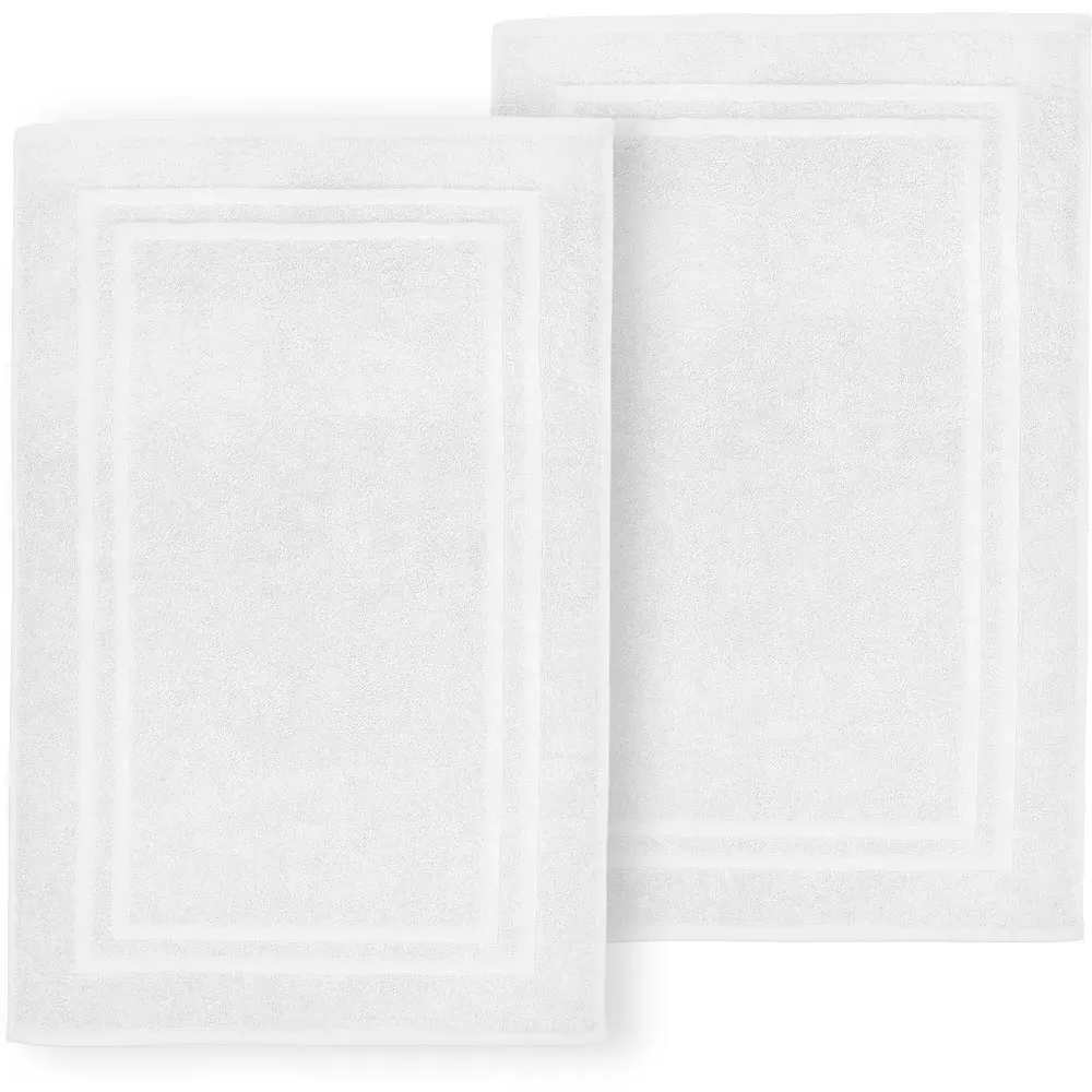 Cotton Hotel Bath Mat - White