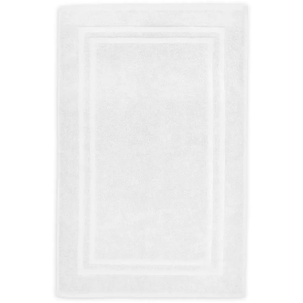 Cotton Hotel Bath Mat - White