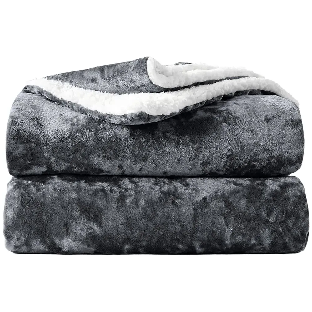 Crushed Velvet Throw - Charcoal