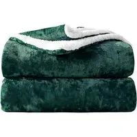 Crushed Velvet Throw - Emerald