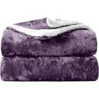 Crushed Velvet Throw - Mauve