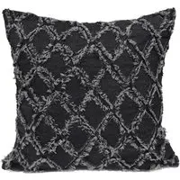 Denim Tuft Filled Cushion 2 Pack - Grey, Cotton