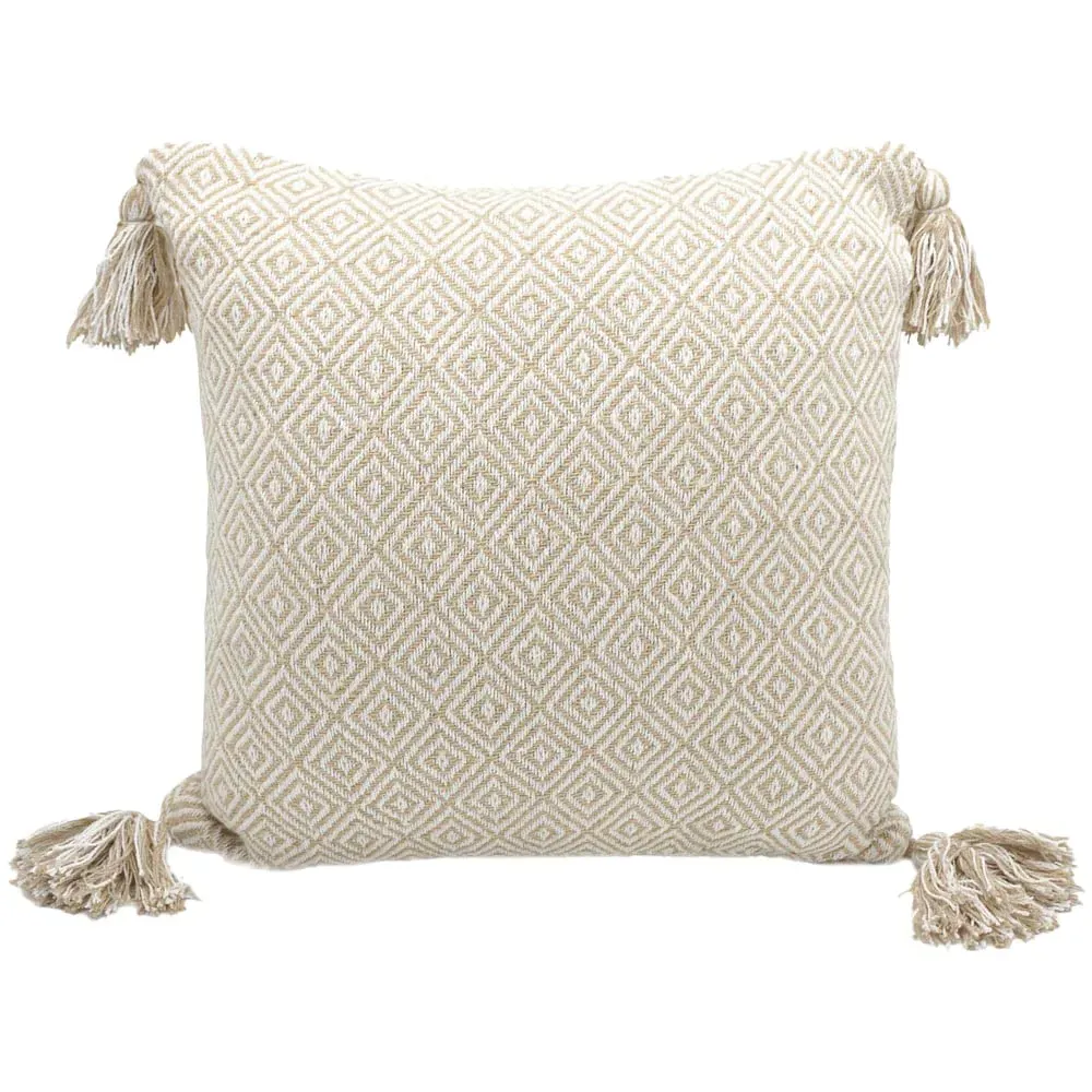 Diamond Filled Cushion 2 Pack - Cream, Cotton image