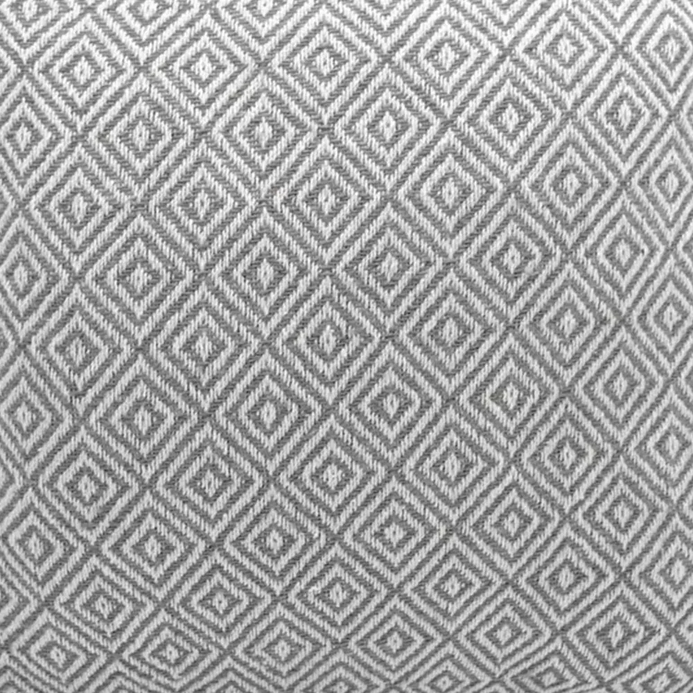 Diamond Filled Cushion 2 Pack - Grey, Cotton
