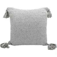 Diamond Filled Cushion 2 Pack - Grey, Cotton