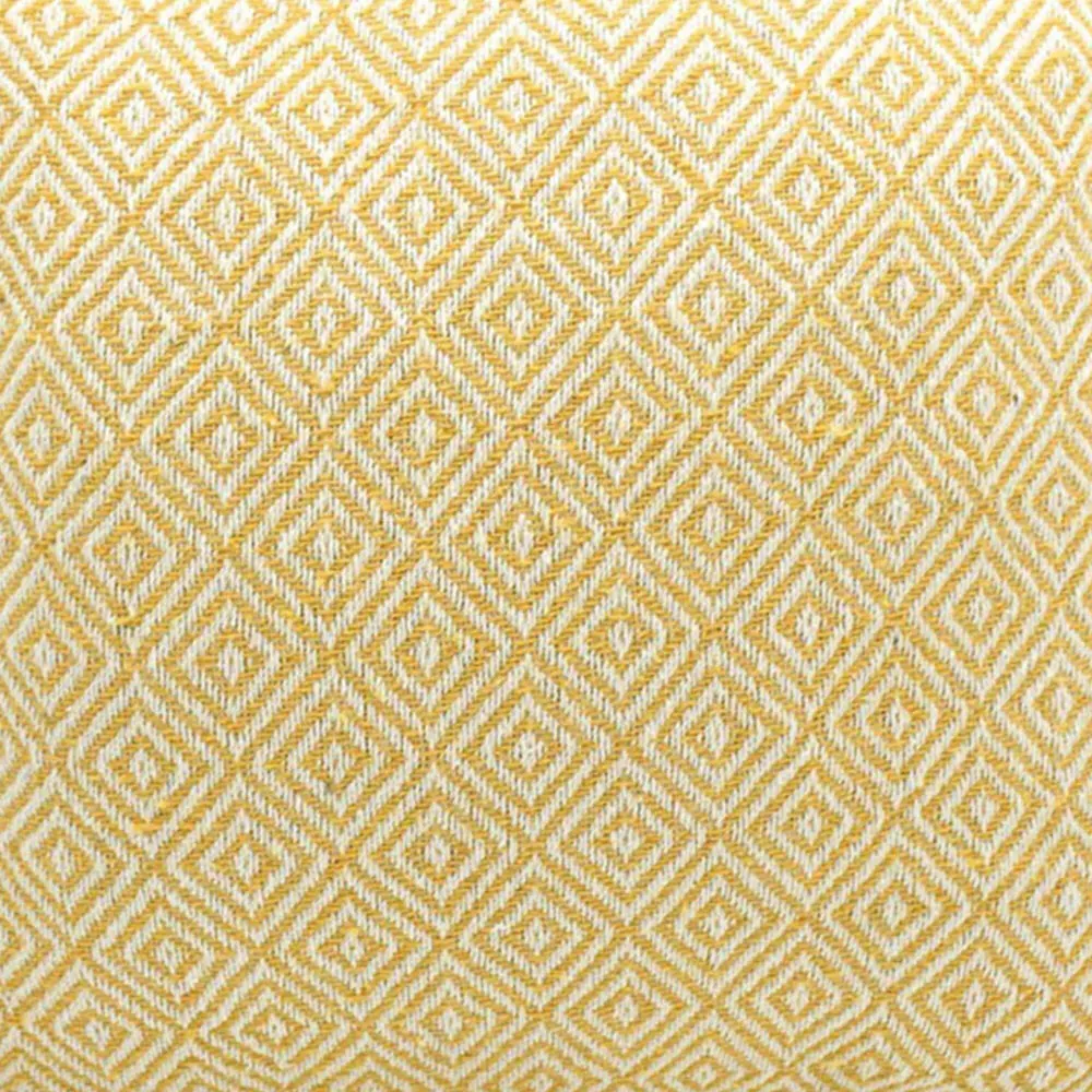 Diamond Filled Cushion 2 Pack - Yellow, Cotton