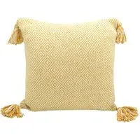 Diamond Filled Cushion 2 Pack - Yellow, Cotton