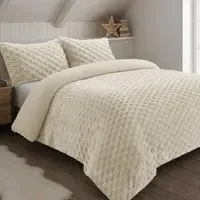 Double Chunky Popcorn Duvet Set - Cream