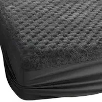 Double Chunky Popcorn Fitted Sheet - Charcoal