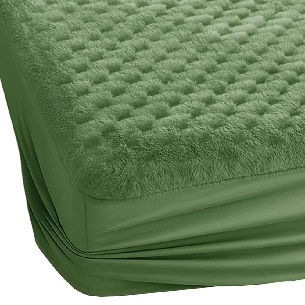 Double Chunky Popcorn Fitted Sheet - Olive