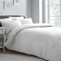 Double Duvet Set - White, Microfibre