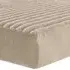 Double Jumbo Cord Fitted Bed Sheet - Beige