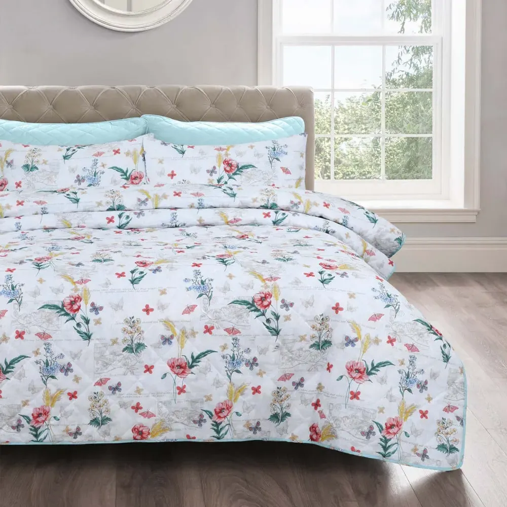 Double Sacramento Floral Bedspread Set - Multi, Polycotton