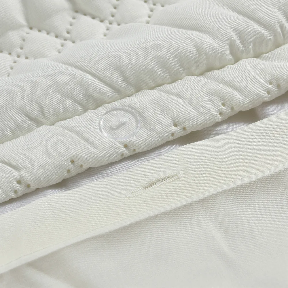 Double Saville Duvet Set - White