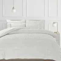 Double Saville Duvet Set - White