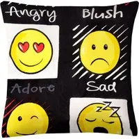 Expressions Filled Cushion 2 Pack - Black