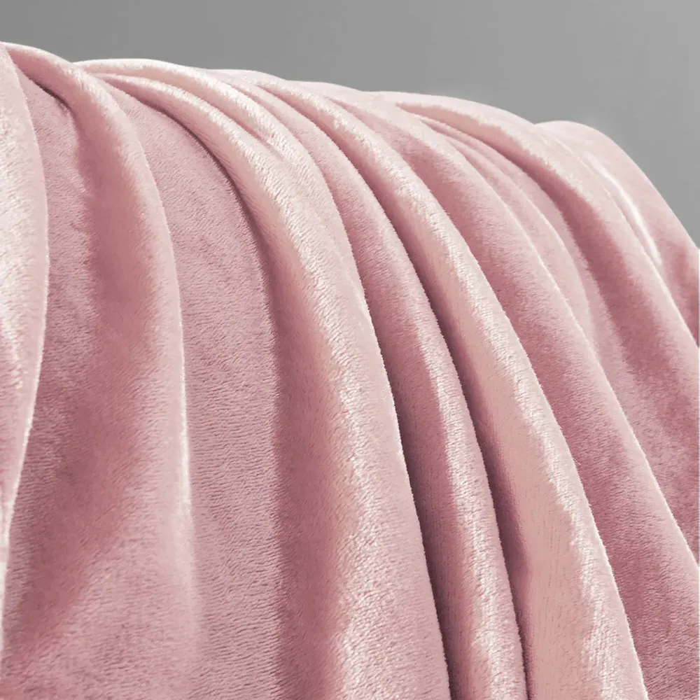 Flannel Faux Mink Throw - Blush