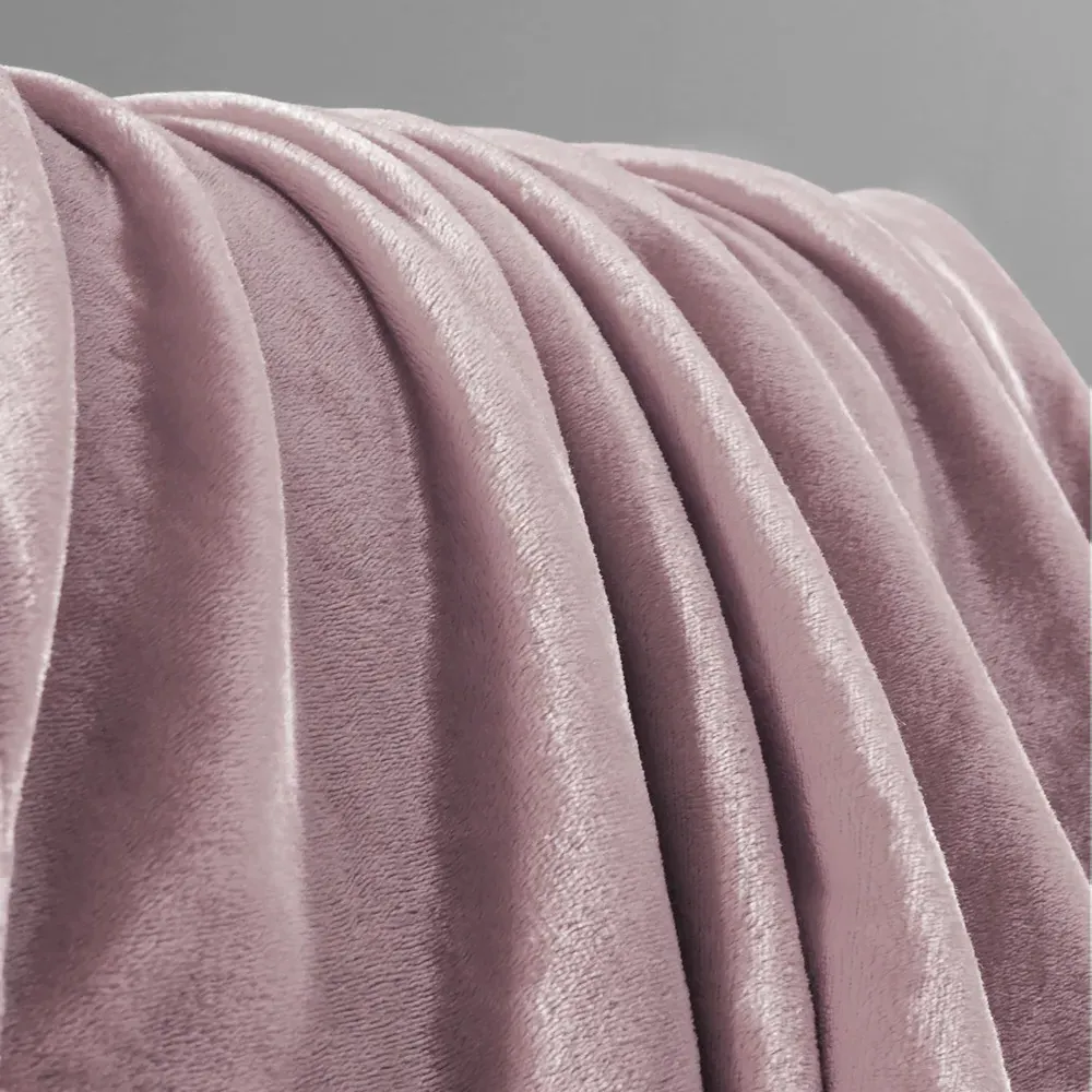Flannel Faux Mink Throw - Mauve